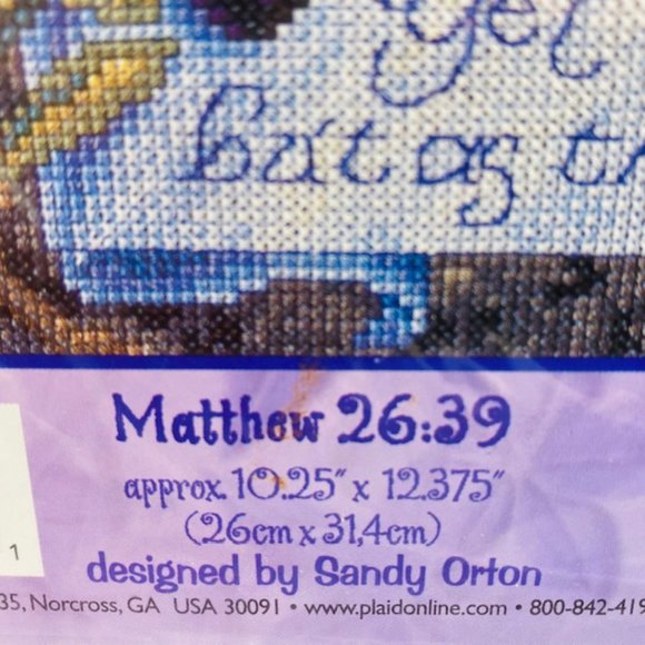 Bucilla Matthew 26:39  Counted Cross Stitch Kit - New/Sealed (2001) - Picture 4 of 7